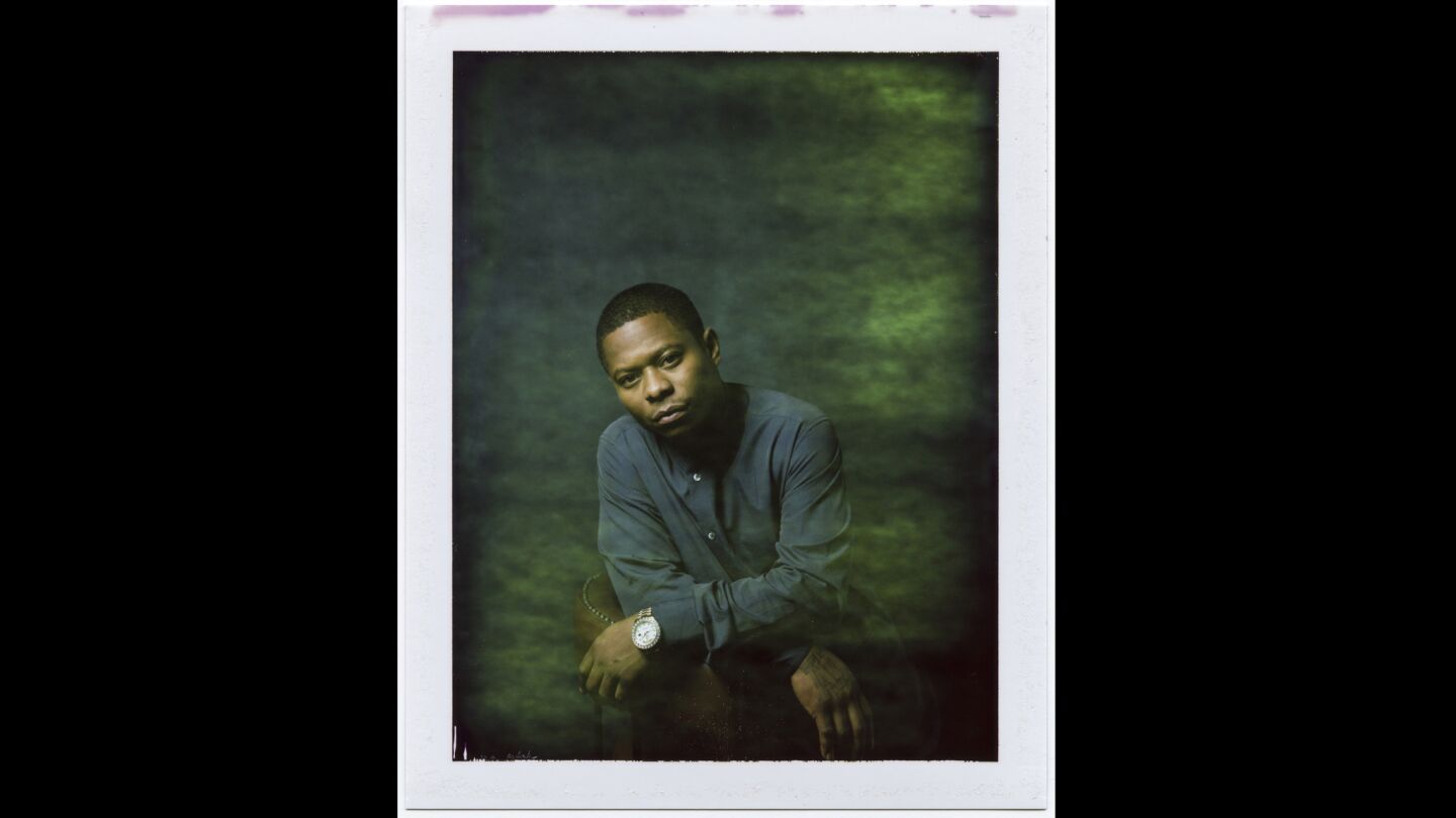 An instant print of actor Jason Mitchell, from the film "Mudbound.”
