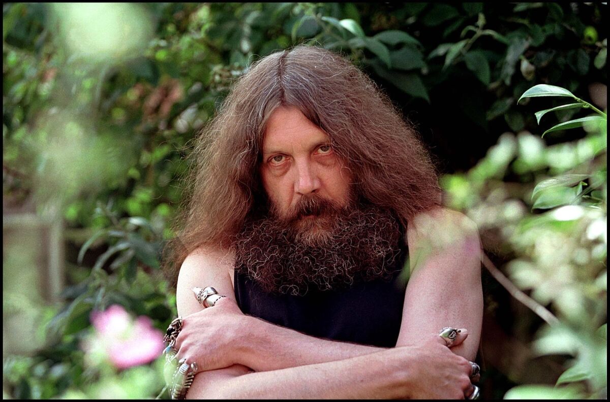 Author Alan Moore, photographed in 2001 when the movie adaptation of "From Hell" was released.