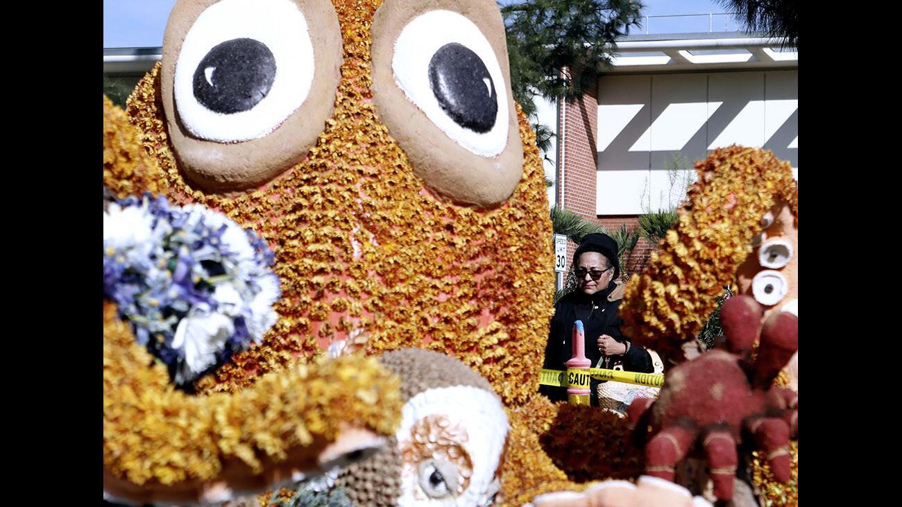 Photo Gallery: Locals get close-up view of the Burbank Tournament of Roses float