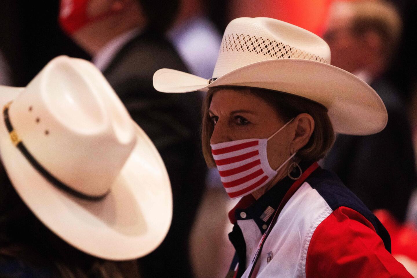 Delegates in cowboy hats
