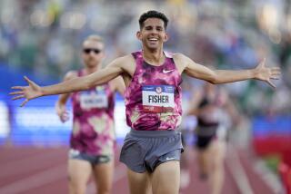 Grant Fisher wins the final in the men's 10000-meter run during the U.S. Track and Field Olympic.