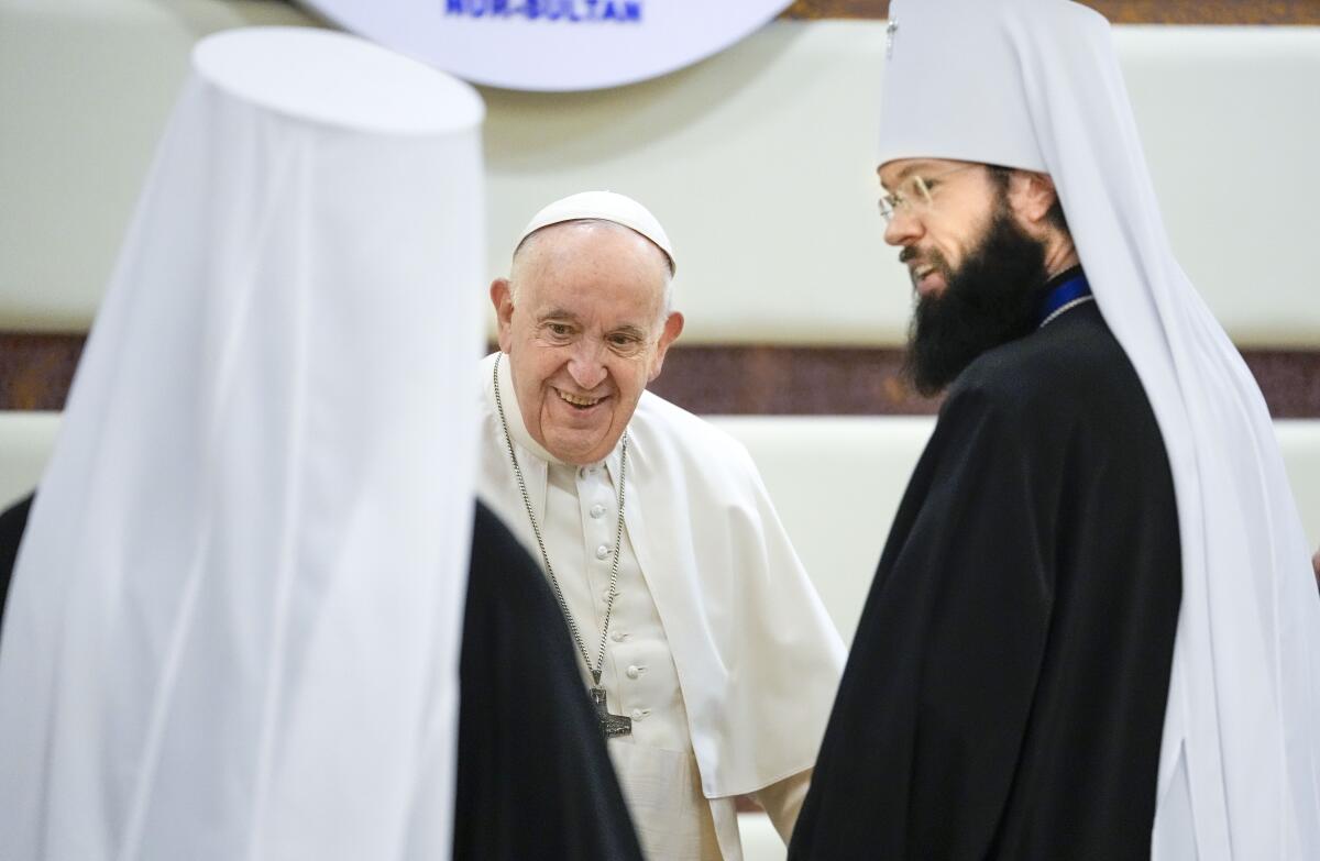 Pope Francis meets with Metropolitan Anthony of the Russian Orthodox Church