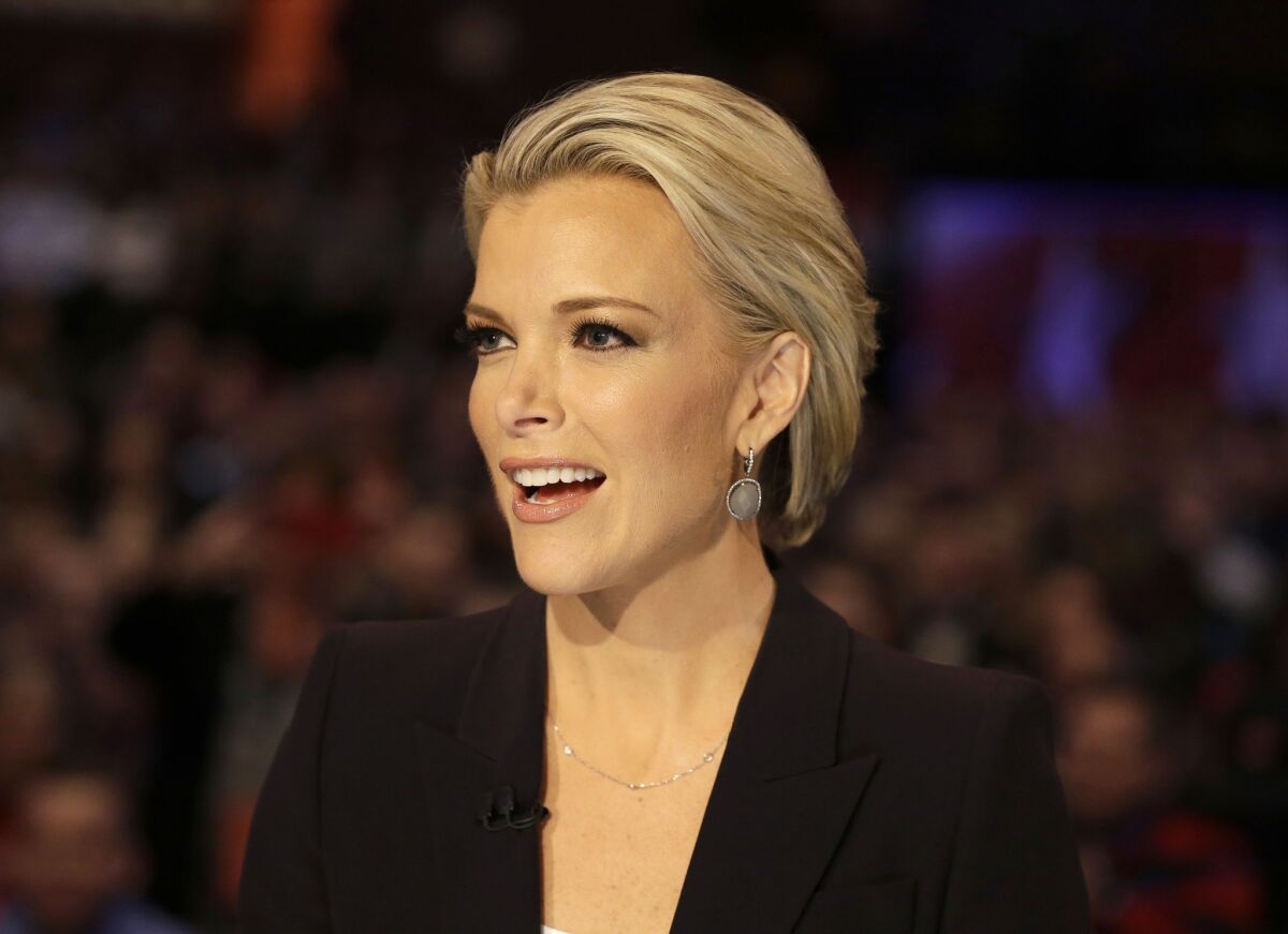 Megyn Kelly during a Republican presidential primary debate in Des Moines.