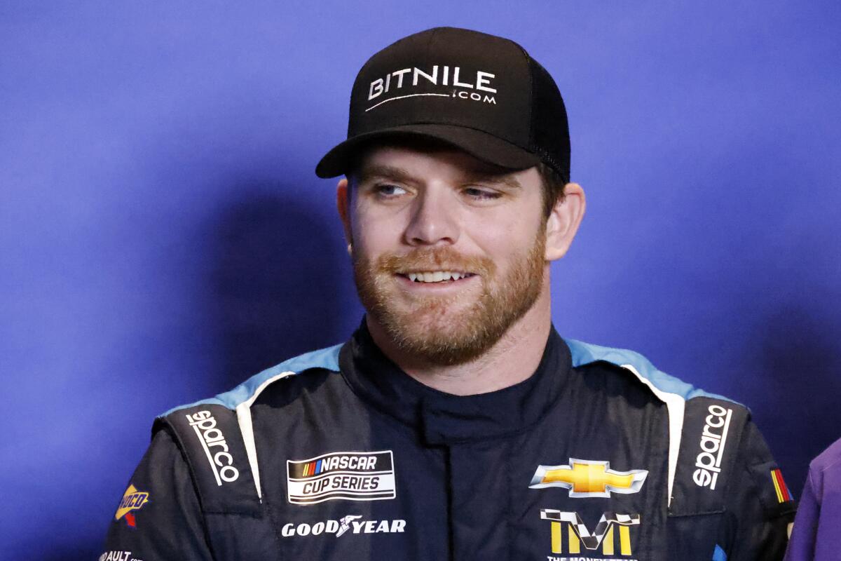 Conor Daly during NASCAR Daytona 500 media day at Daytona International Speedway.