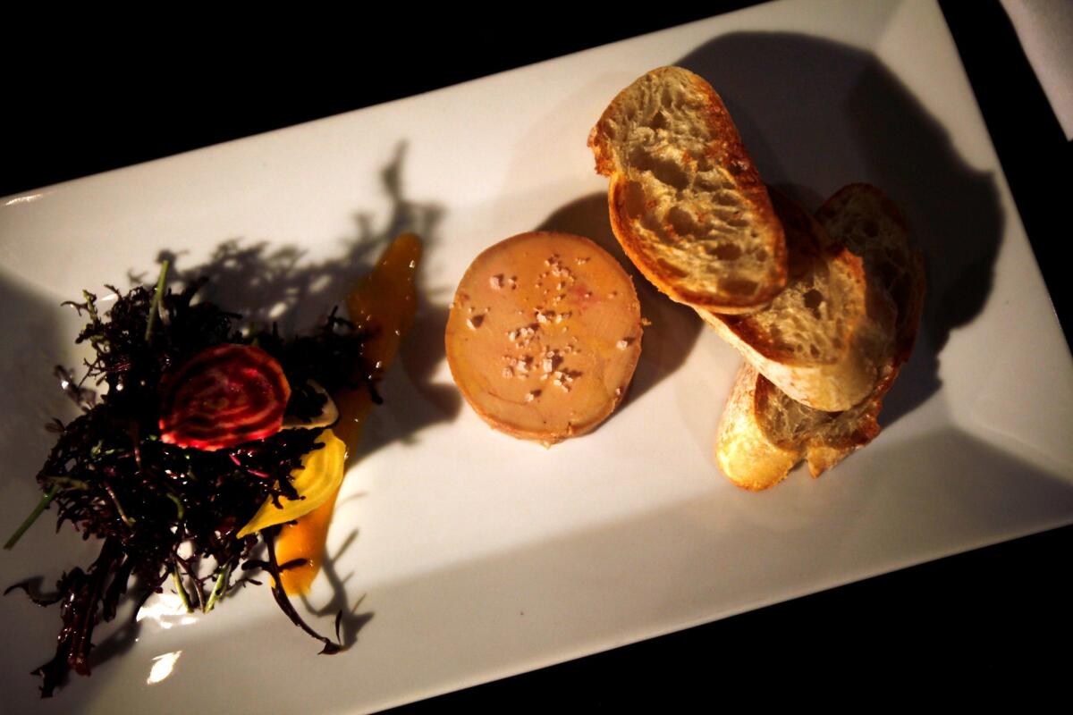 A torchon of foie gras.
