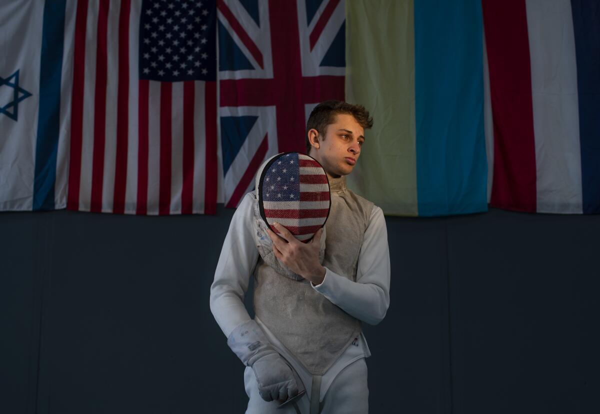 A portrait of Nick Itkin, a rising fencing star 