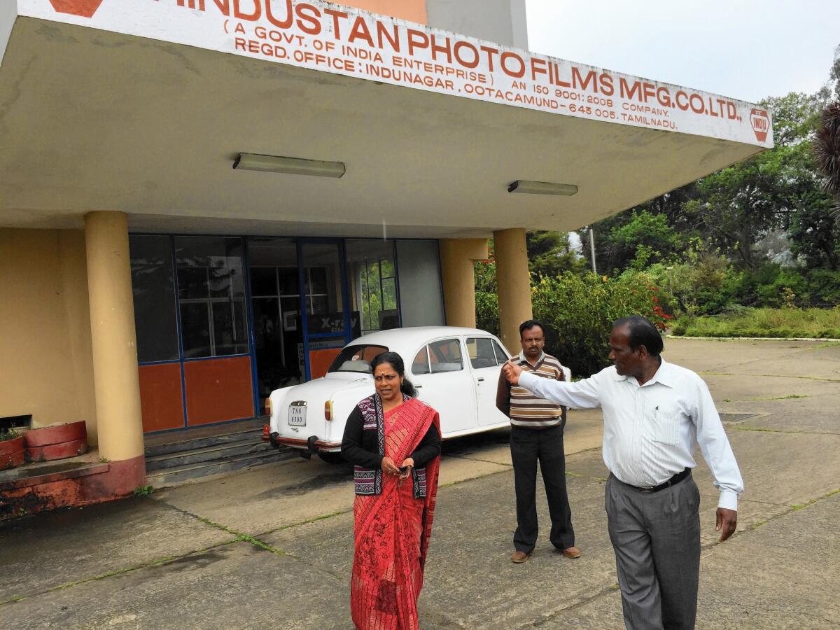 At India's state-owned Hindustan Photo Films company, no work orders have arrived in more than a year. But about 300 employees still show up each morning.