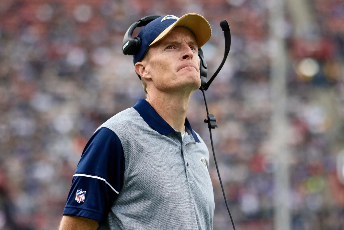 Rams special-teams coach John Fassel, above, moves to interim head coach after the team fired Jeff Fisher.