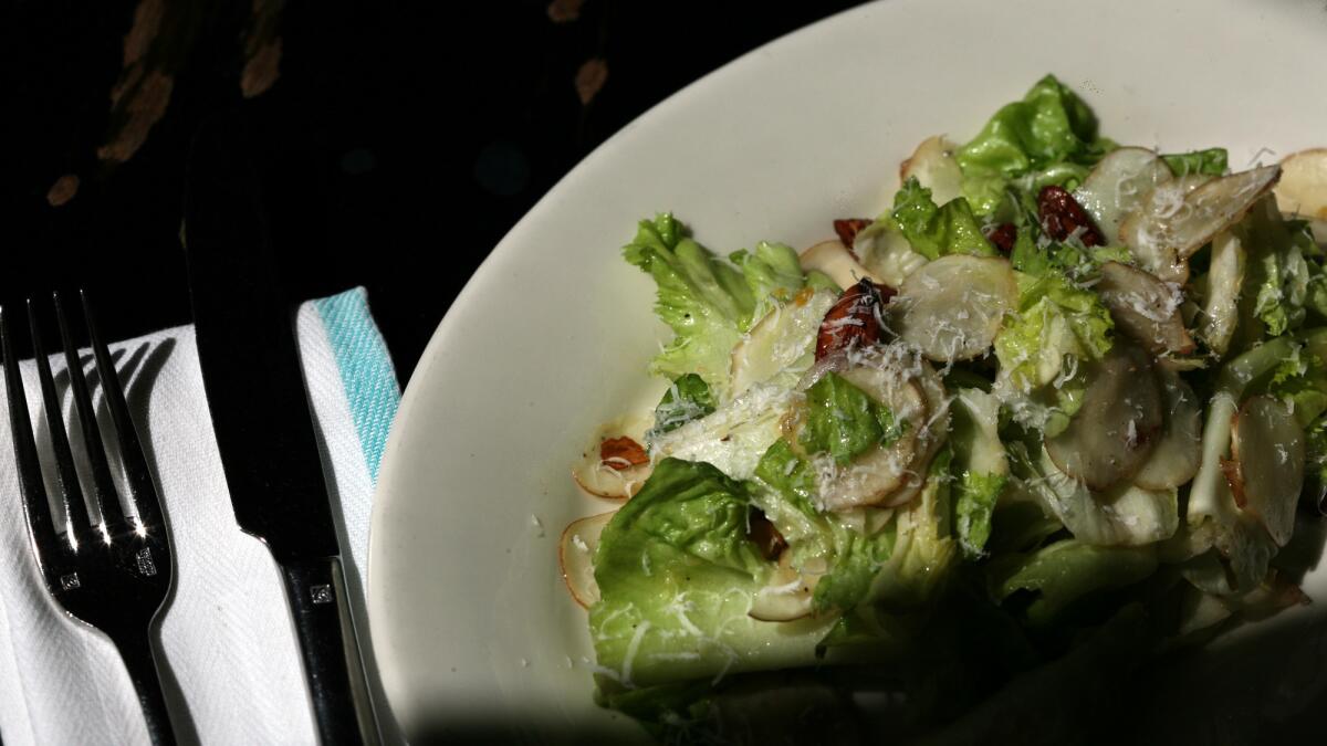 Escarole and sunchoke salad with Angeles lemon Los almonds preserved Times - and smoked Recipe