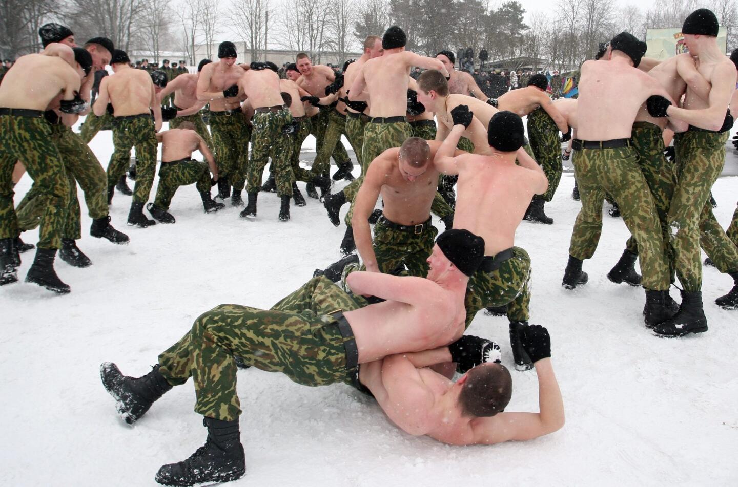 Shirtless Maslenitsa celebrations