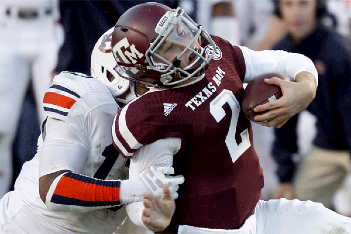 Not even Heisman winner Johnny Manziel could rescue Texas A&M; from a 45-41 loss to Auburn.