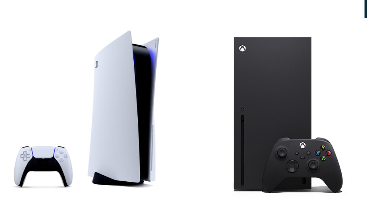 The PlayStation 5 and the Xbox Series X video game consoles