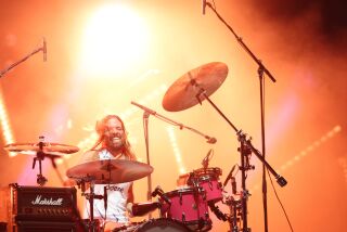 MONTERREY, MEXICO - NOVEMBER 12: Taylor Hawkins, drummer of Foo Fighters performing as part of the Festival 'PA'L NORTE 2021' Day 1 at Parque Fundidora on November 12, 2021 in Monterrey, Mexico. (Photo by Medios y Media/Getty Images)