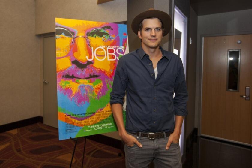 Ashton Kutcher at a screening of "Jobs" in Chicago.