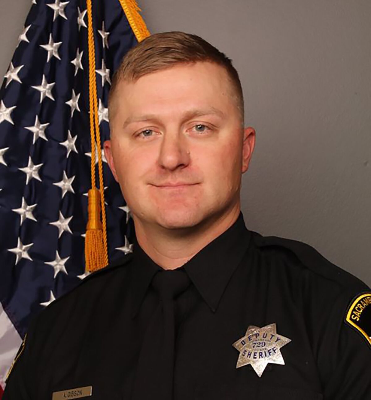 Undated photo of Adam Gibson, 31, a six-year veteran of the Sacramento County Sheriff's Dept.