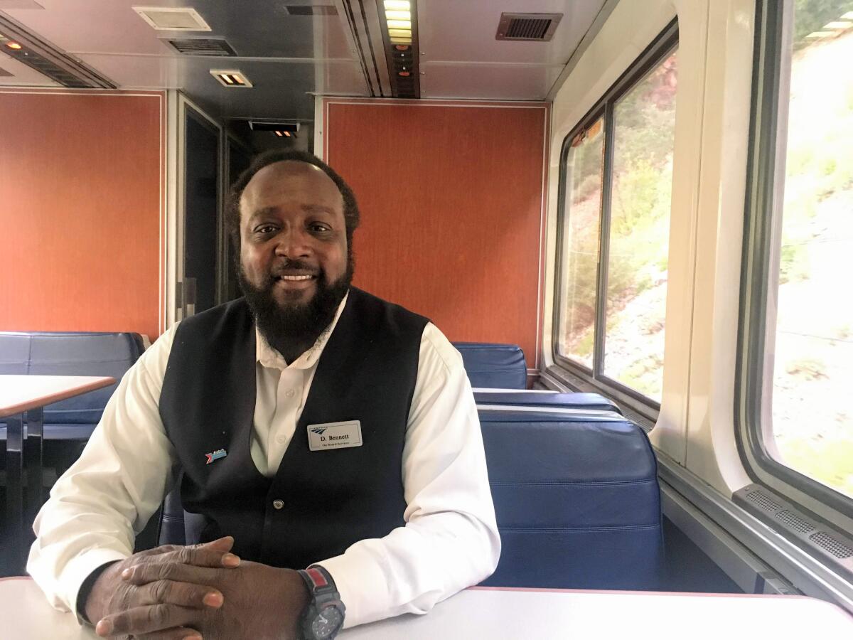 Darrell Bennett has been a bartender aboard the California Zephyr for 15 years.