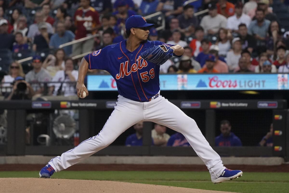 Mets' Carlos Carrasco is done for the season after breaking his pinky in a  weightlifting mishap - The San Diego Union-Tribune