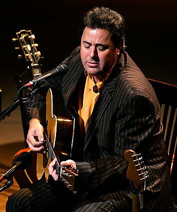 Singer-songwriter Vince Gill performs in a small-scale acoustic show at Walt Disney Concert Hall in Los Angeles.