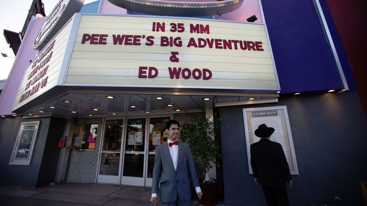 Cody Chavez came dressed as Pee-wee to the New Beverly Cinema to see "Pee-wee's Big Adventure".