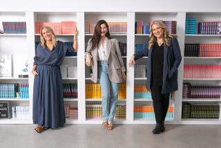 Los Angeles, CA - April 13: From Left - Liz Tigelaar, Kathryn Hahn and Cheryl Strayed pose for a portrait on Thursday, April 13, 2023 in Los Angeles, CA. (Jason Armond / Los Angeles Times)