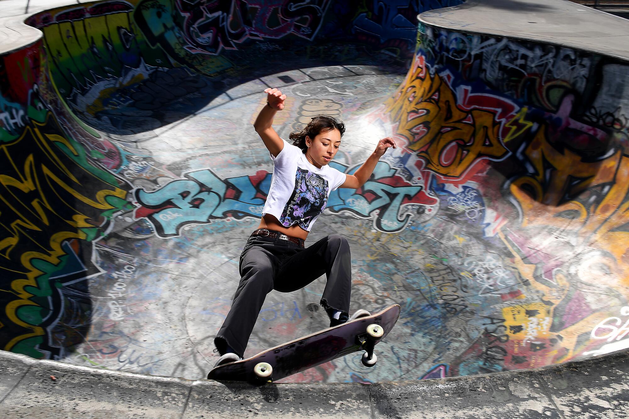 Lizzie Armanto, photographed at Garvanza Skate Park in Los Angeles, has developed a thick skin in the male-dominated sport of skateboarding: “I know what I want and what my goals are.”