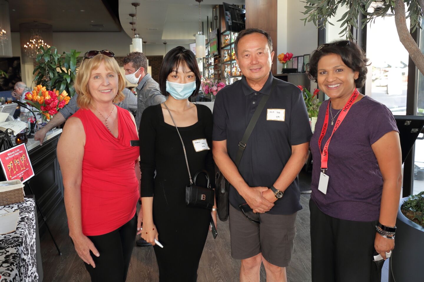 Joanne Couvrette (CCAF Exec Dir), Oceania Wang, Min Xia, Vidya Werry (CCAF Pres)