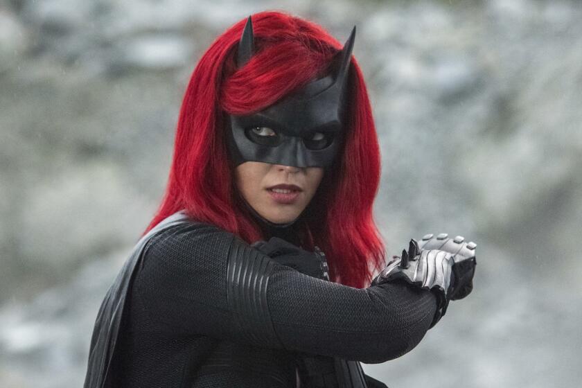 Arrow: Crisis on Infinite Earths -- The CW TV Series, Arrow -- "Crisis on Infinite Earths: Part Four" -- Image Number: AR808A_0236r.jpg -- Pictured: Ruby Rose as Kate Kane/Batwoman -- Photo: Dean Buscher/The CW -- © 2019 The CW Network, LLC. All Rights Reserved. Ruby Rose in "Arrow: Crisis on Infinite Earths" on The CW.