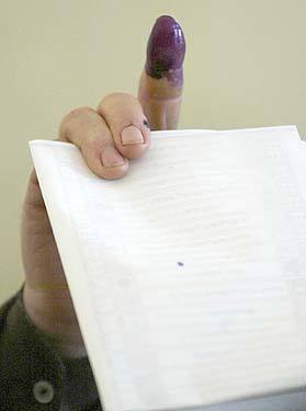 Marking his vote