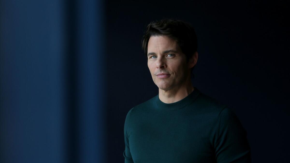 James Marsden, one of the stars in the Netflix black comedy "Dead to Me," is photographed at Palihouse in West Hollywood.
