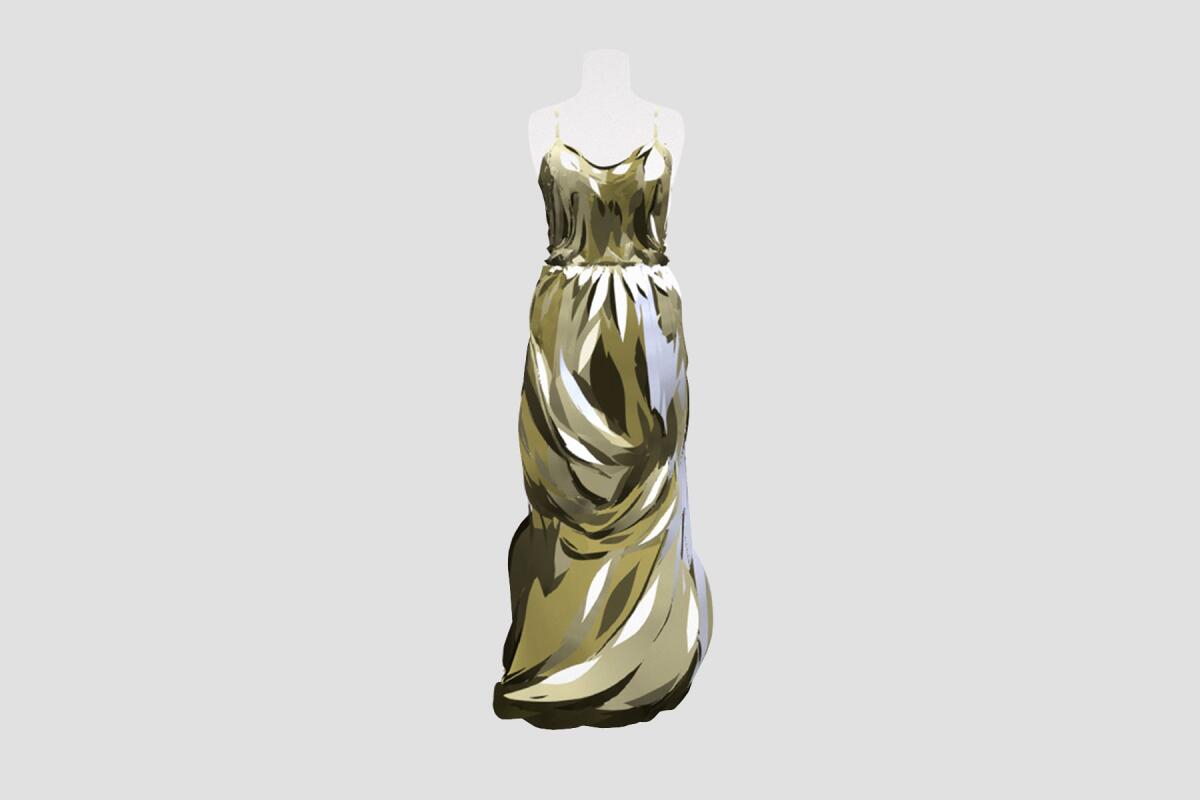 Farrah Fawcett Oscar dress