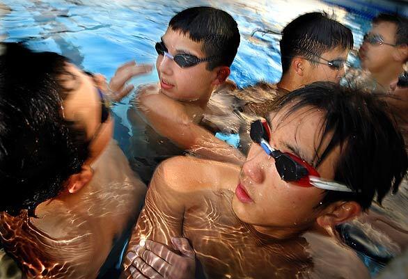 Blind swimmer