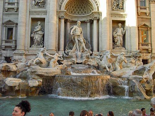Featured in Federico Fellini's "La Dolce Vita," the Trevi Fountain is one of Rome's grandest Baroque fountains. Tradition holds that if you throw one coin in the fountain over your shoulder, you'll return to Rome; two coins and you'll find romance in Rome; three coins and you'll marry in Rome. Read more: 8 free attractions to see in Rome