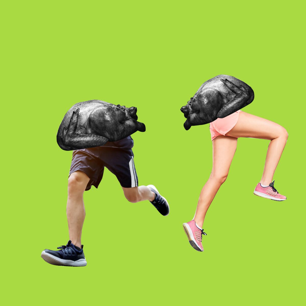 Turkey trot, in a photo illustration.