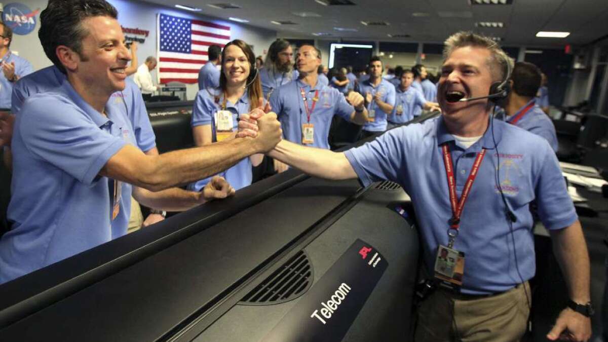 mars rover landing mission control