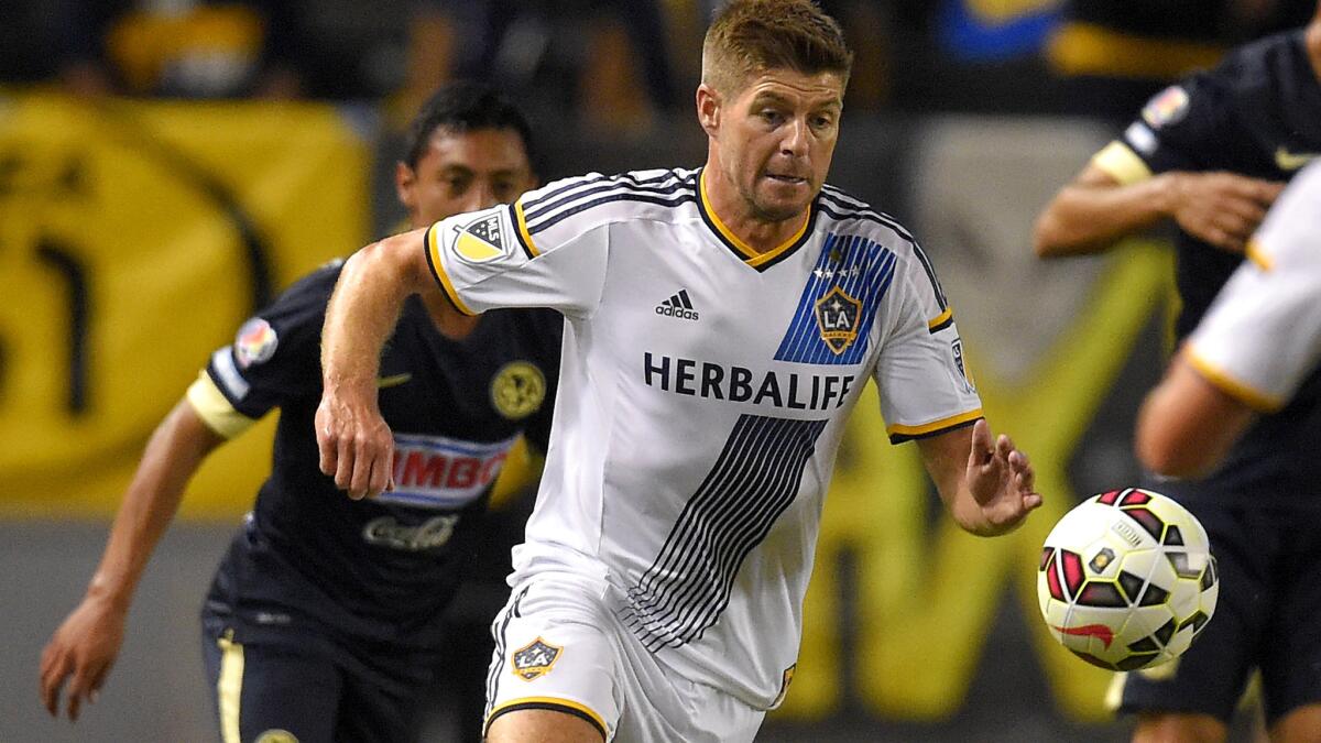 Midfielder Steven Gerrard made his Galaxy debut on July 11 in an exhibition game against Club America. On Friday, he makes his MLS debut against San Jose.