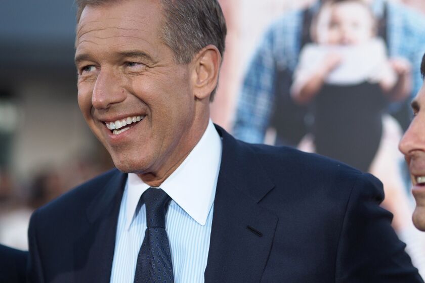 Brian Williams’ interest in comedy has become an issue in light of his six-month suspension after making false statements about being in a Chinook helicopter that was forced down by enemy fire during the 2003 U.S. invasion of Iraq.