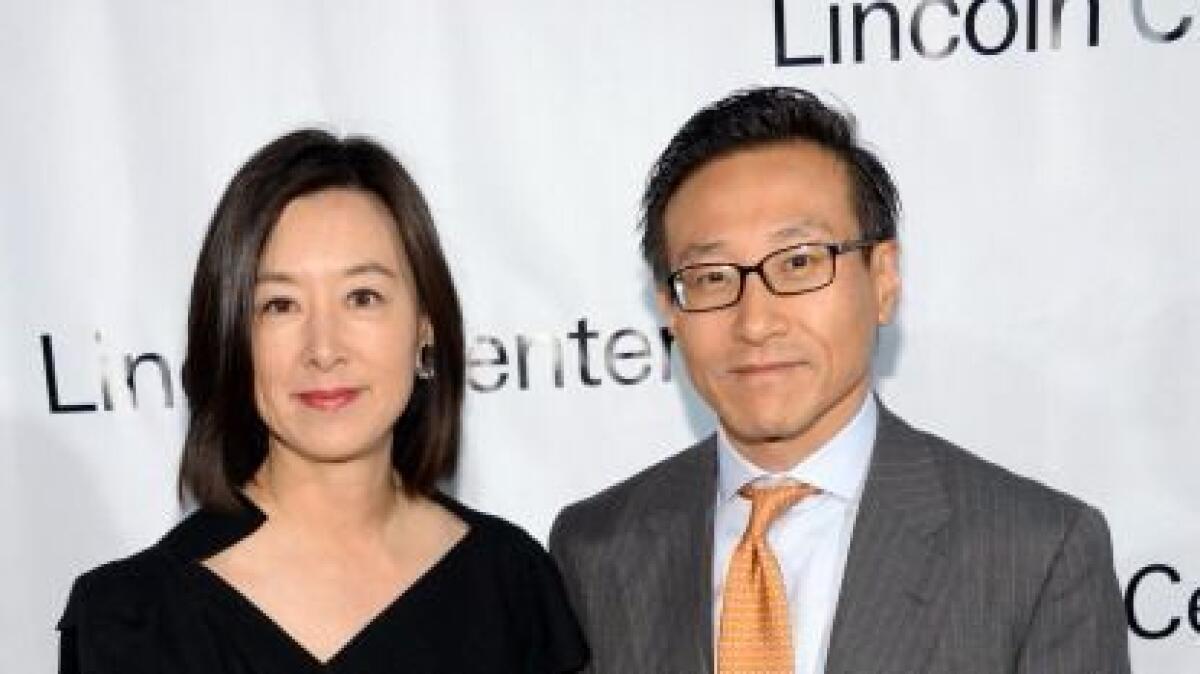 Clara Wu Tsai and Joseph Tsai attend the Great American Songbook event honoring Bryan Lourd at Alice Tully Hall on February 10, 2014 in New York City.