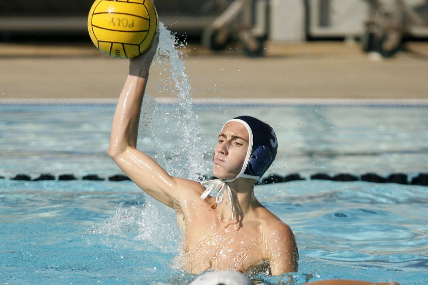 Pasadena Poly's Dennis Grover throws a pass during a match against CV at Pasadena Poly on Tuesday, September 25. 2012.