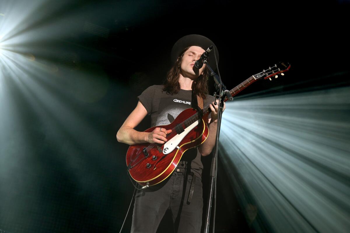 James Bay at KROQ's Almost Acoustic Christmas at the Forum on Dec. 13, 2015.