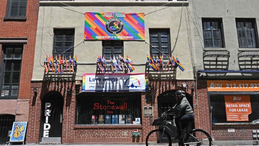 The Stonewall Inn in New York was the site of 1969 riots that launched the gay rights movement.