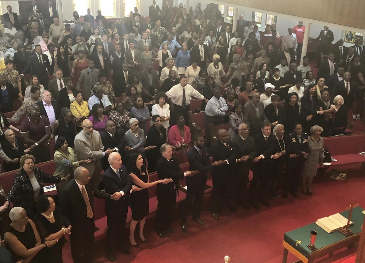 Joe Biden in Birmingham church in Birmingham, Ala.