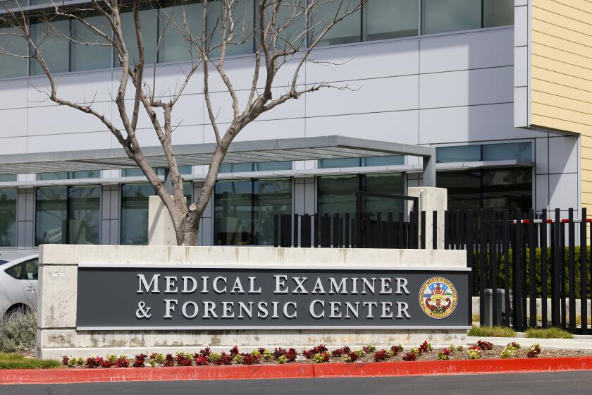 San Diego CA - April 4: The San Diego County Medical Examiner's Office in Kearny Mesa on Thursday, April 4, 2024. (K.C. Alfred / The San Diego Union-Tribune)