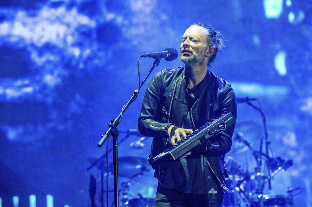 Thom Yorke de Radiohead durante el Coachella Music & Arts Festival del 2017.