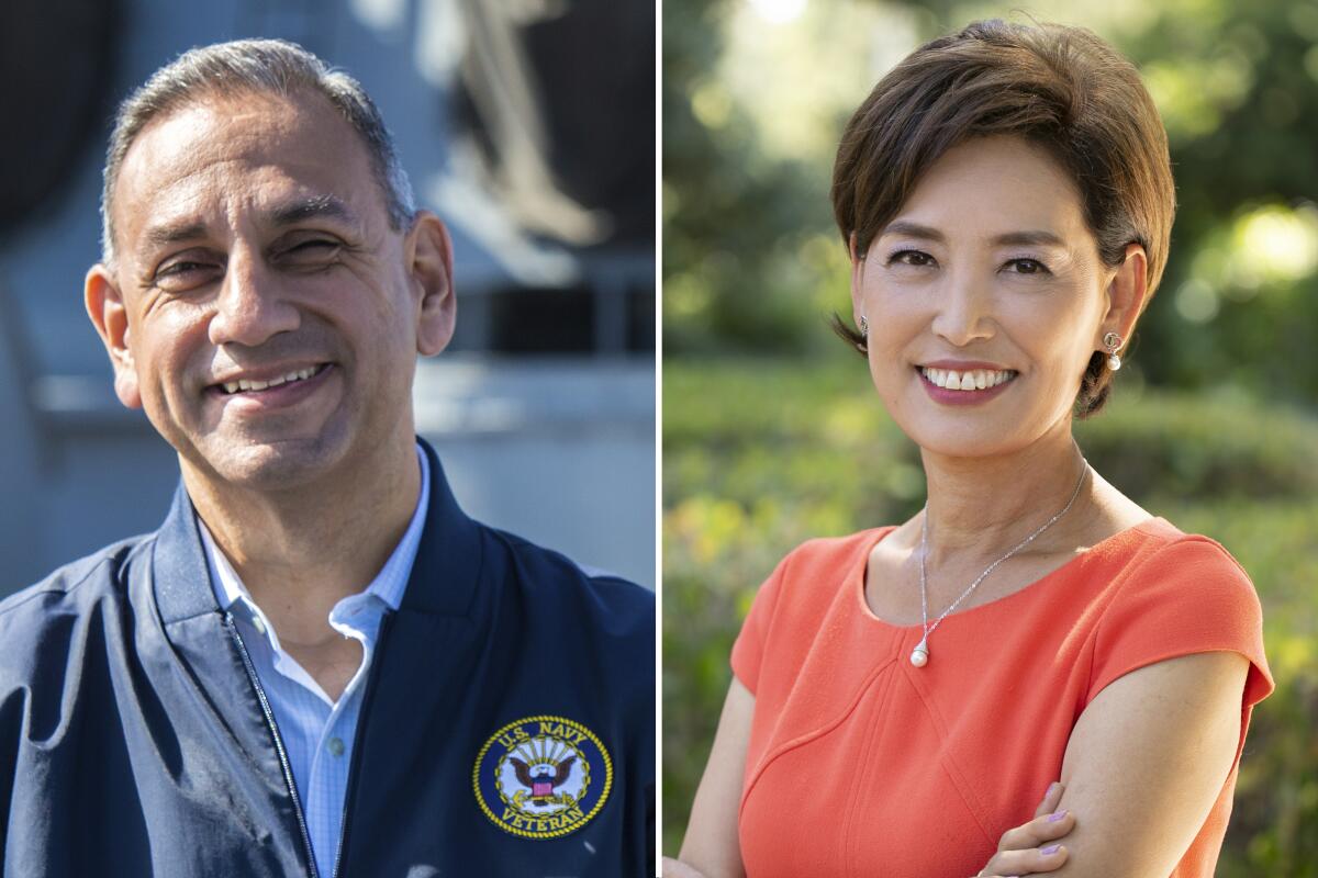 Gil Cisneros and Young Kim