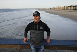 Imperial Beach, CA - November 21: Serge Dedina, a lifelong Imperial Beach resident and avid surfer, served two terms as mayor in the small South County beach town, shown here at the Imperial Beach Pier on Monday, November 21, 2022. (K.C. Alfred / The San Diego Union-Tribune)