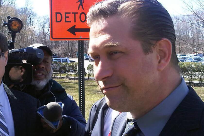 Actor Stephen Baldwin leaves Rockland County Court in New City, N.Y., on Friday after admitting he hadn't paid state income taxes for 2008, 2009 and 2010.