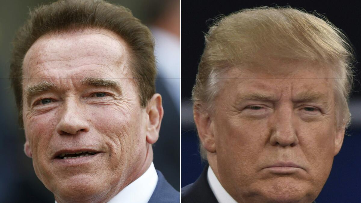 La llegada del presidente electo Donald Trump a la Oficina Oval es para muchos en Sacramento un recuerdo del tumulto que enfrentó Arnold Schwarzenegger al pasar de celebridad a gobernador de California (Thomas Samson / AFP/Getty Images).