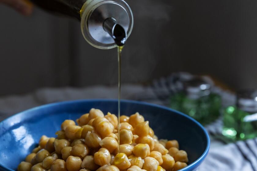 An extra drizzle of olive oil makes these chickpeas even better.