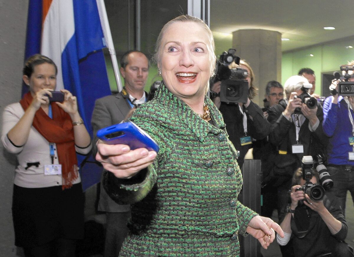 Then-Secretary of State Hillary Rodham Clinton in The Hague in 2011.