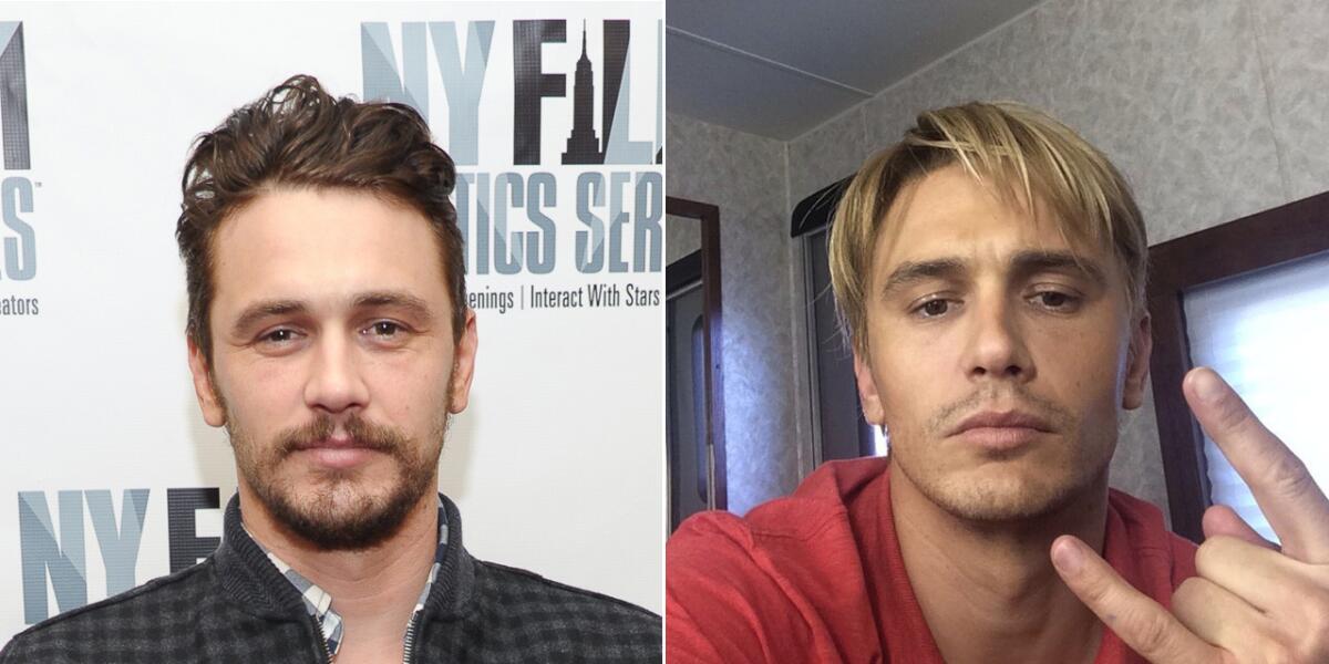 James Franco goes blond: Before and after.